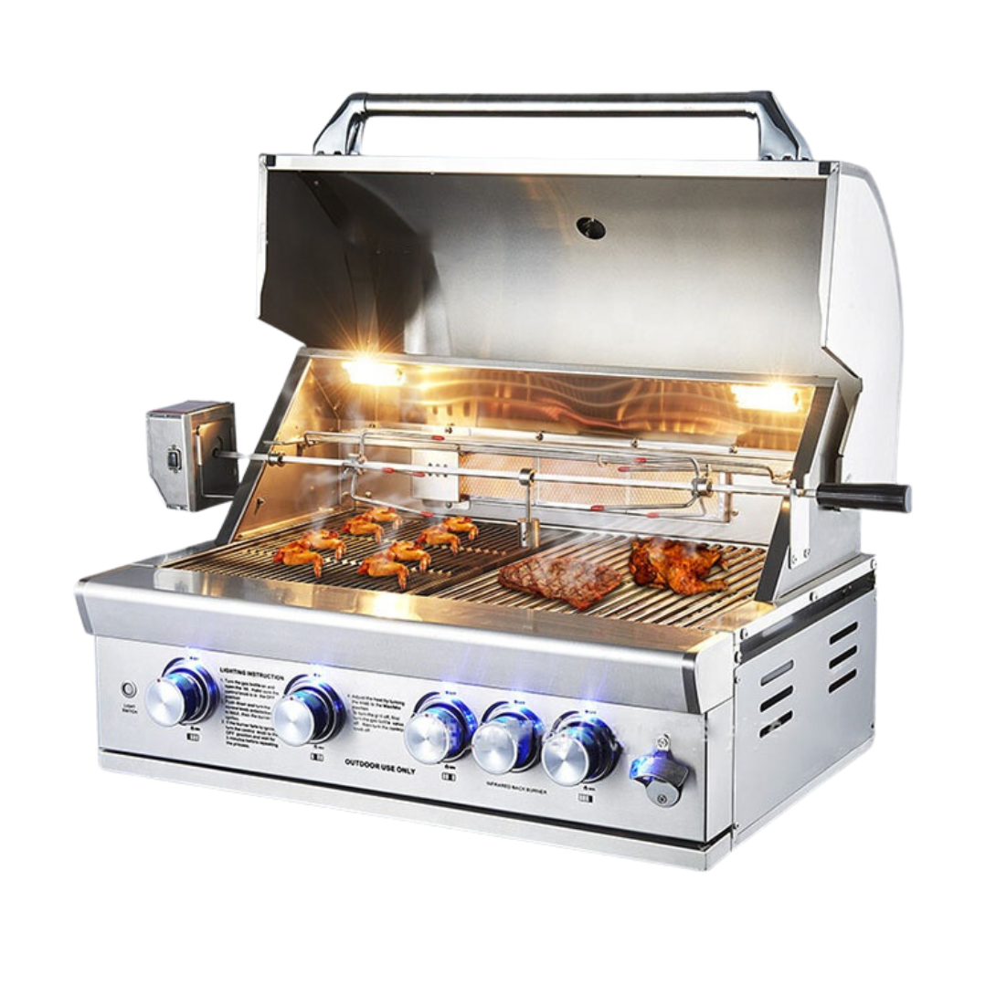 smokeless gas charcoal grill