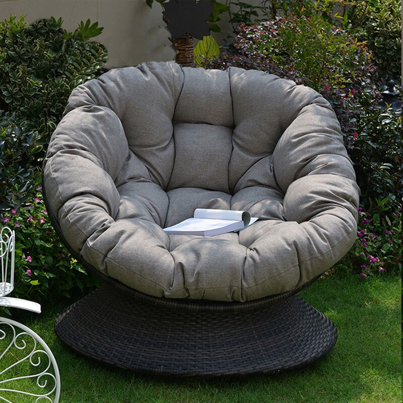 Outdoor Rattan Chair Balcony Three-Piece Garden Furniture Garden Outdoor Leisure Terrace Single Swivel Chair