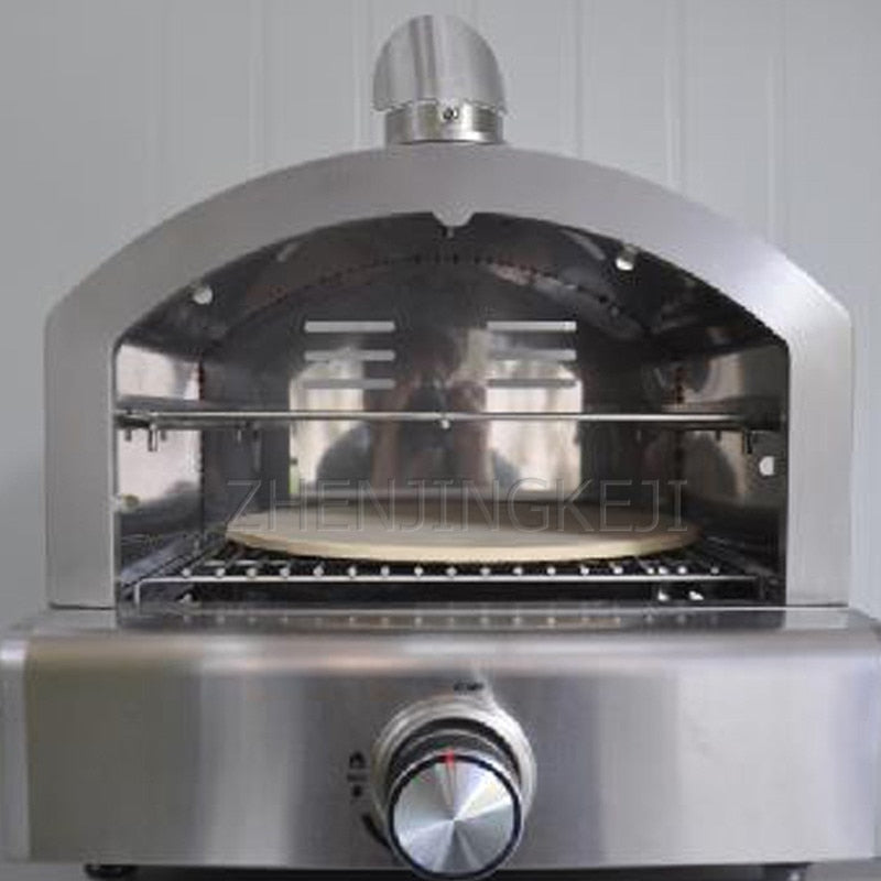 Outdoor Gas Pizza Oven Commercial Toast Machine Light Pizza Furnace Portable Small Home Grilled Furnace Stainless Steel 12 Inch