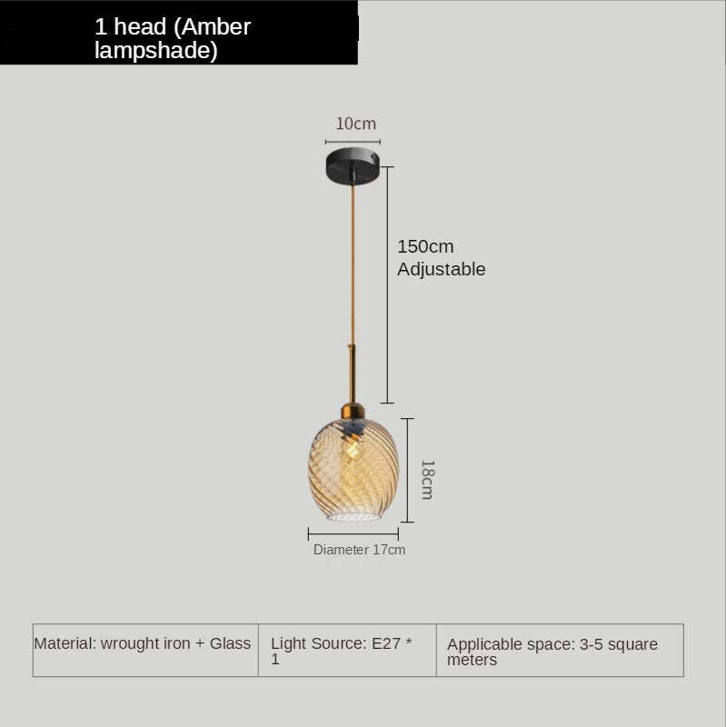 Modern LED Pendant Lights Hotel Living Room Restaurant Lighting Bedroom Light Fixtures Home Decoration Hanging Lamp Glass Lights