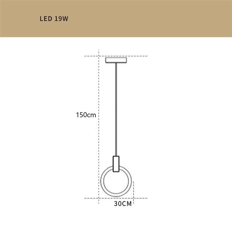 Parlor Luster Bedroom Pendant Lights Ring LED Lamp Dining Room Hanging Lights LOFT Chandelier Lighting Stair Light Fixtures