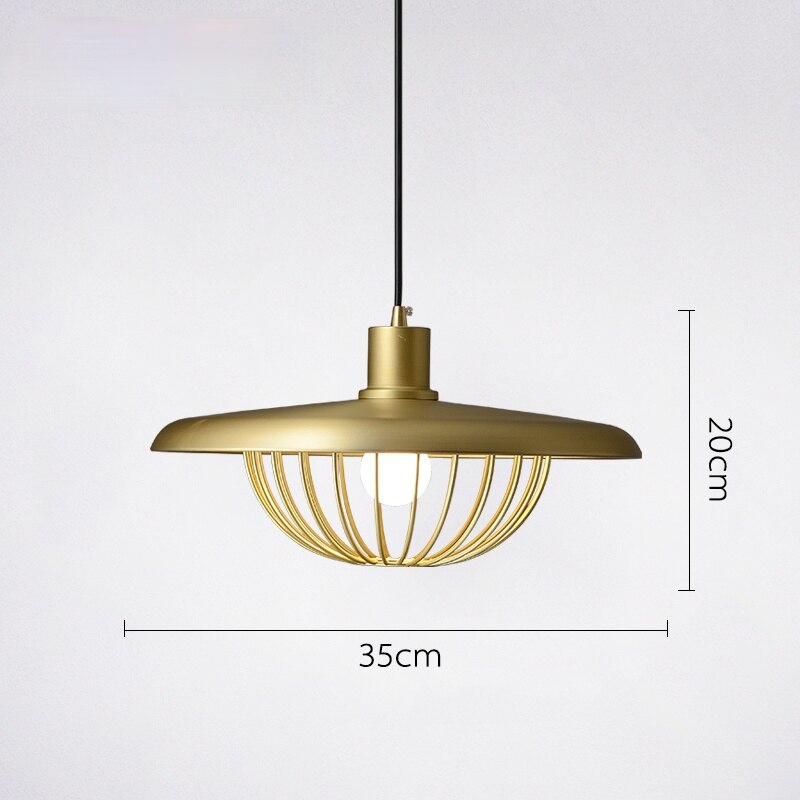 Modern LED Pendant Lights Wood Simple Hanging Lamps Cage Shape Light Fixture Restaurant Home Decoration Lights Kitchen Lighting