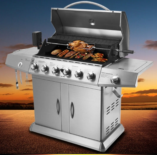 HIGH-END Configuration and Perfect Appearance Outdoor Gas Bbq Grill,six Burner+side Burner Gas Bbq Grill