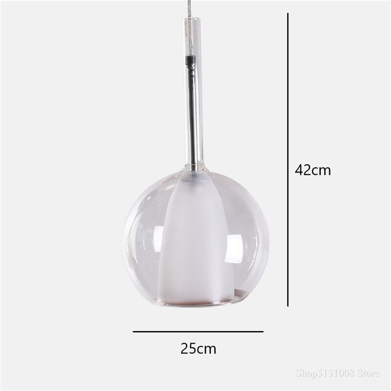 Nordic LED Glass Pendant Lights Indoor Lighting Modern Bar Bedroom Living Room Hanging Lamp Luminaire Home Decor Light Fixtures