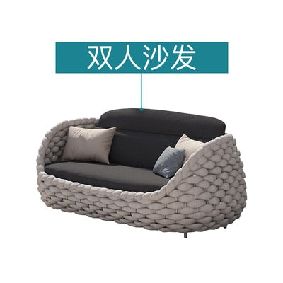 Rattan Sofa & Tea Table