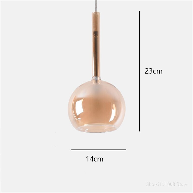 Nordic LED Glass Pendant Lights Indoor Lighting Modern Bar Bedroom Living Room Hanging Lamp Luminaire Home Decor Light Fixtures