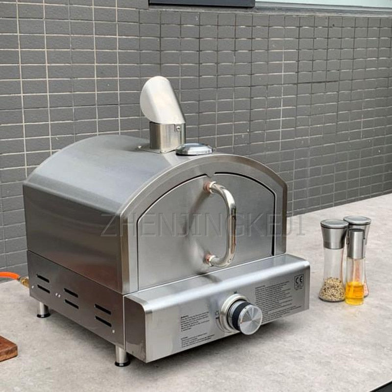 Outdoor Gas Pizza Oven Commercial Toast Machine Light Pizza Furnace Portable Small Home Grilled Furnace Stainless Steel 12 Inch