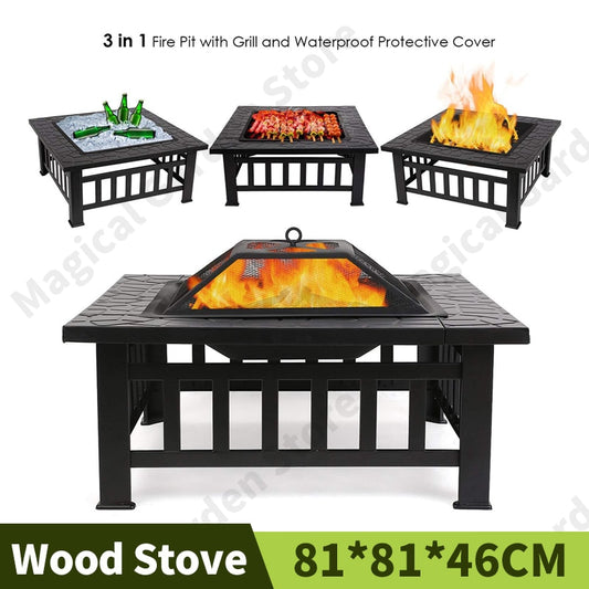 Fire Pit With Garden Accessories