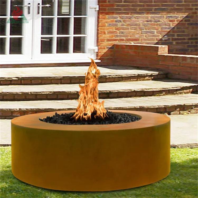 Decorative Corten Steel Garden Treasure Fire Pits