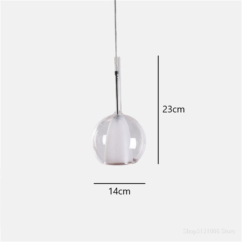 Nordic LED Glass Pendant Lights Indoor Lighting Modern Bar Bedroom Living Room Hanging Lamp Luminaire Home Decor Light Fixtures