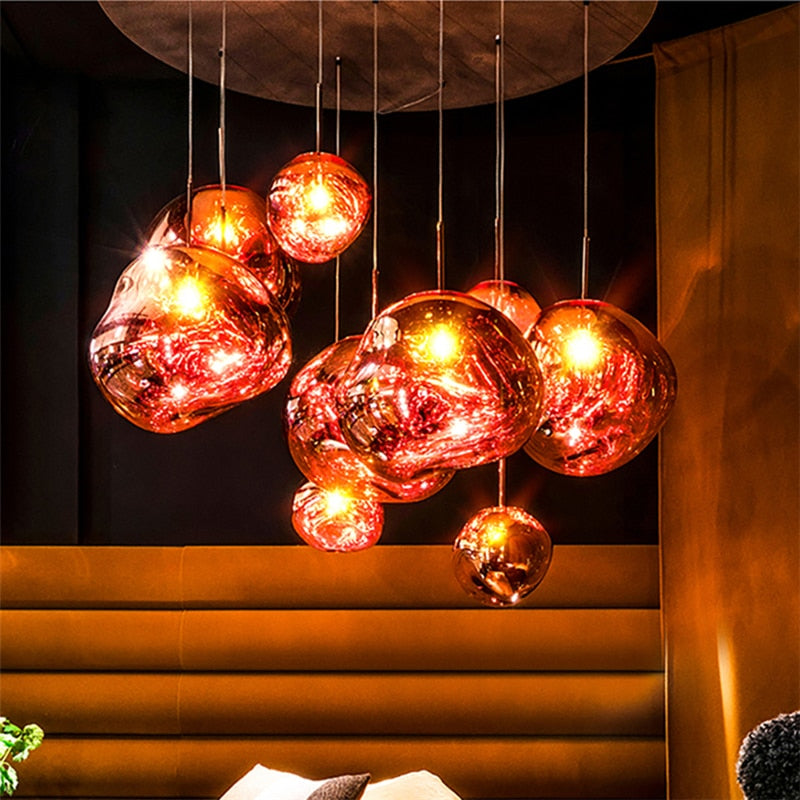 Modern Lava Pendant Lights PVC LED Pendant Lamp Bedroom Living Room Loft Indoor Decoration E27 Hanging Lamp Indoor Home Lighting