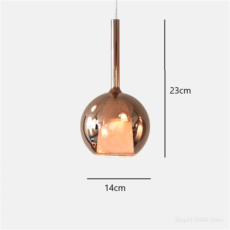 Nordic LED Glass Pendant Lights Indoor Lighting Modern Bar Bedroom Living Room Hanging Lamp Luminaire Home Decor Light Fixtures