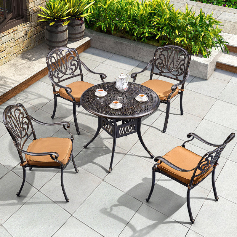 Outdoor Furniture Patio Sets Wrought Iron Aluminum Table and Chairs