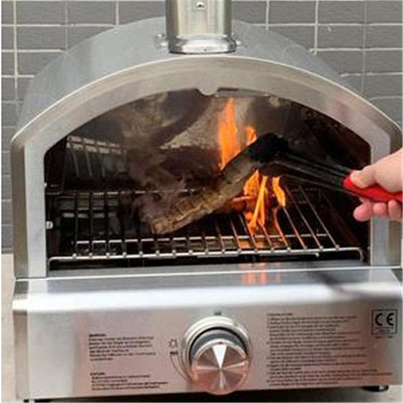 Outdoor Gas Pizza Oven Commercial Toast Machine Light Pizza Furnace Portable Small Home Grilled Furnace Stainless Steel 12 Inch