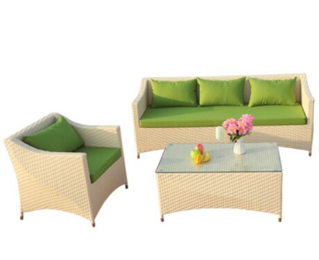 White Combination  Outdoor Ivory Sofa