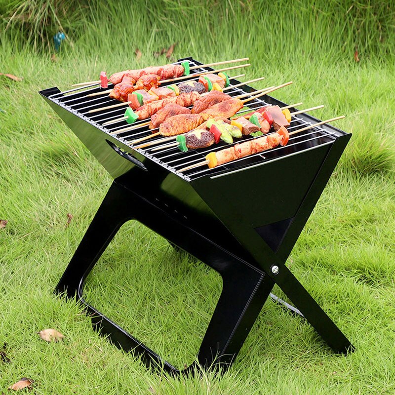 Portable Barbecue Grill Foldable BBQ Grill Outdoor Charcoal BBQ Grill Camping Picnic Barbecue Accessories BBQ Tools