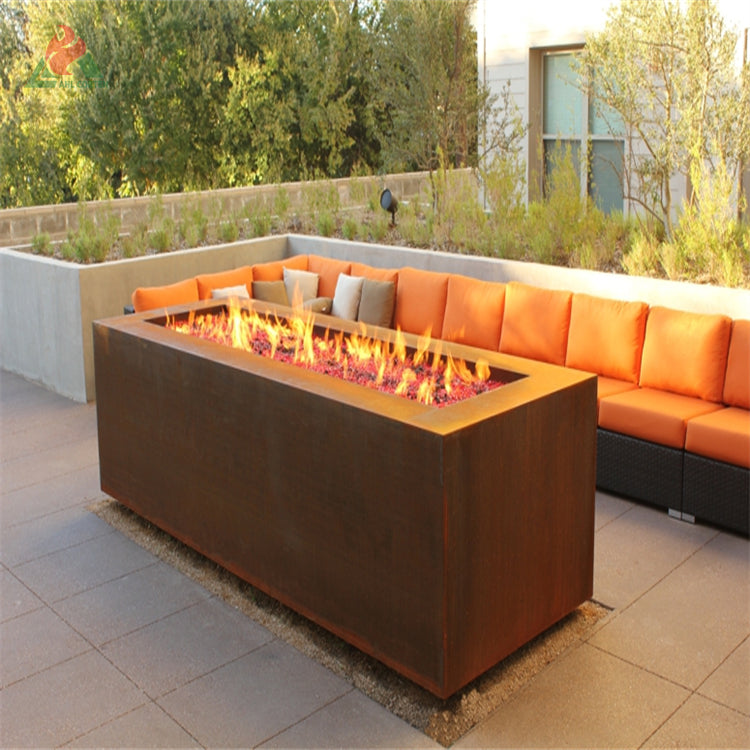 Decorative Corten Steel Garden Treasure Fire Pits