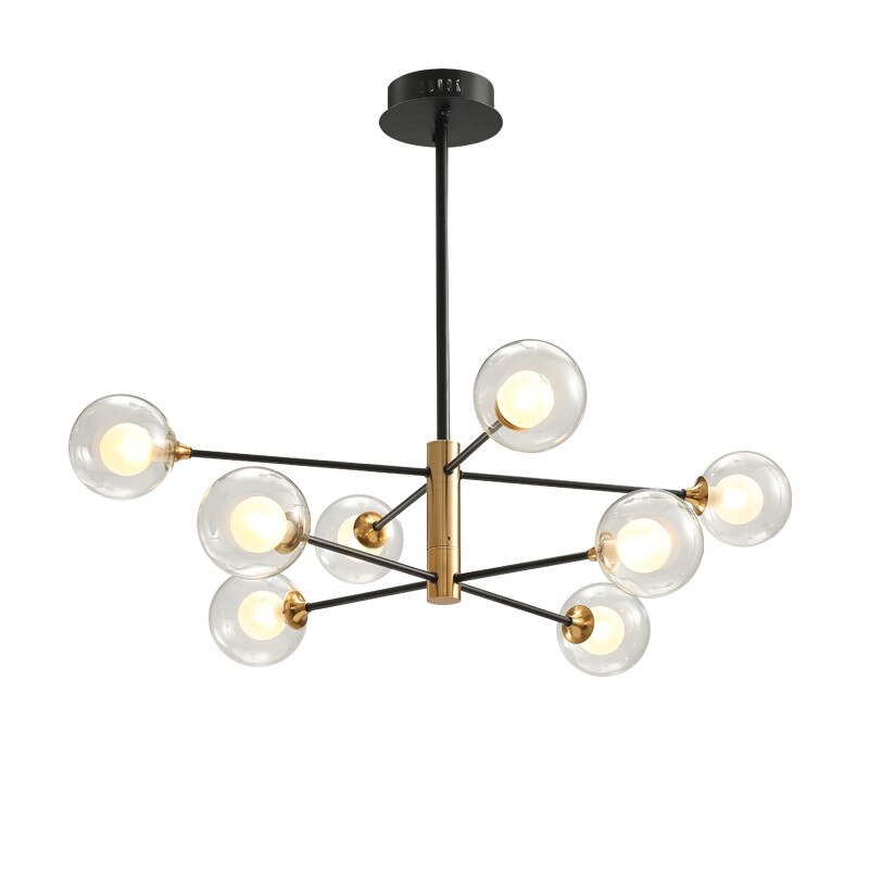 Modern Designer LED G9 Glass Ball Chandelier 6 Lamps 8 Lamps Nordic Restaurant Living Room Lighting