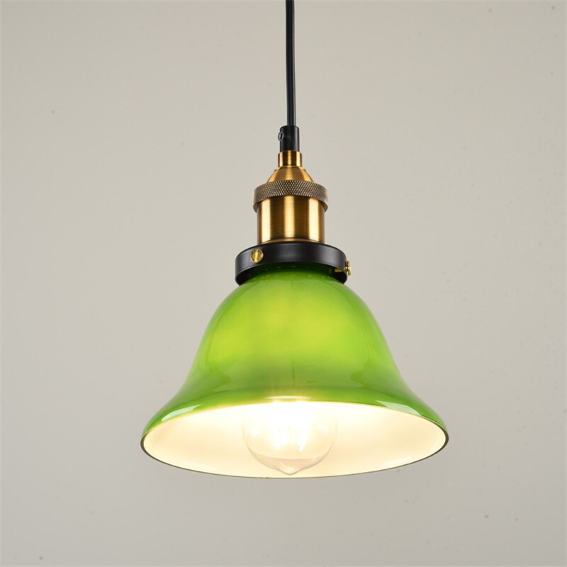 Jadeite Green Glass Pendant Lights Creative Nordic Industrial Style Home Lighting Restaurant Cafe Living Room Bedroom Hanglamp