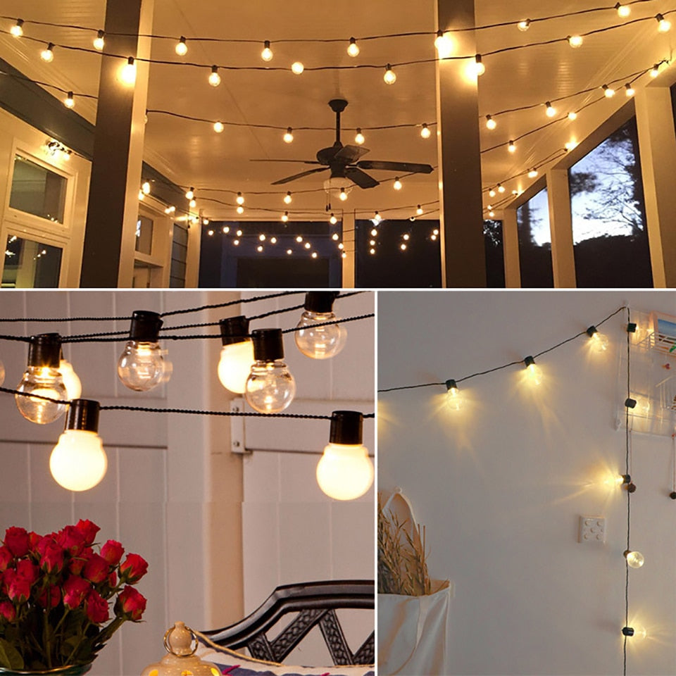 Led String Lights Bulb Outdoor Fairy Lighting