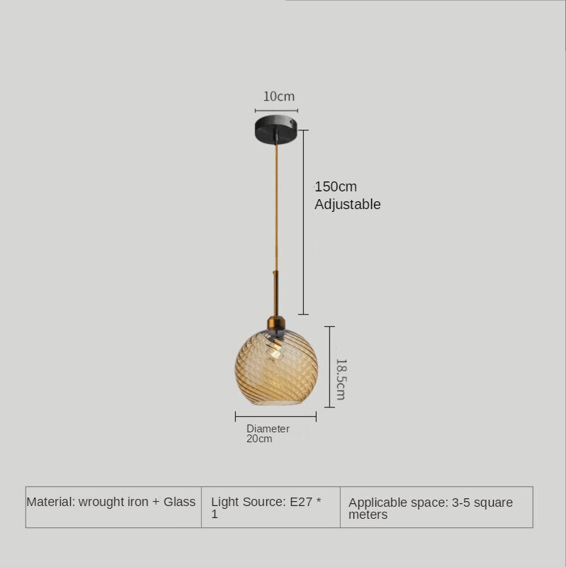 Modern LED Pendant Lights Hotel Living Room Restaurant Lighting Bedroom Light Fixtures Home Decoration Hanging Lamp Glass Lights