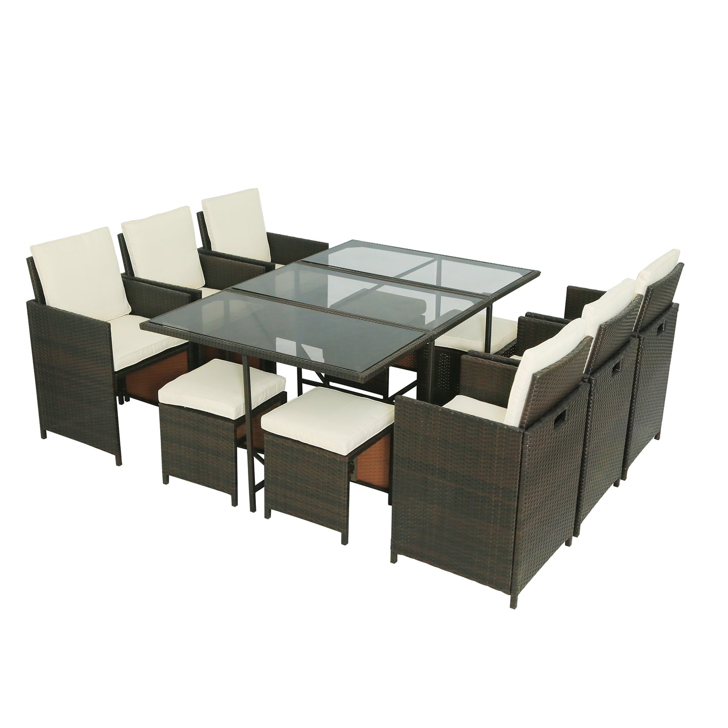 Serene Retreat Wicker Patio Dining Table Set