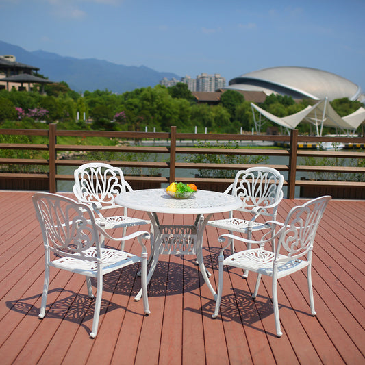 Wrought Iron Aluminum  Table and Chairs