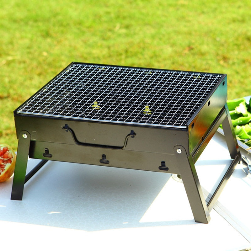 Portable BBQ Grills Patio Barbecue Charcoal Grill Stove Stainless Steel Outdoor Camping Picnic Barbecue BBQ Accessories Tools