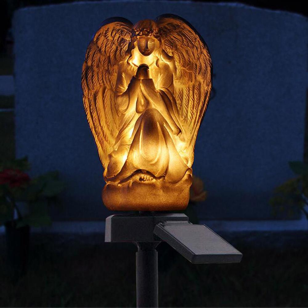 Solar Stake Lights Outdoor Angel Pattern Solar Light LED Lawn Lamp Waterproof Outdoor Yard Lighting Lawn Landscape Lights