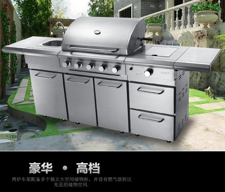 Free Shipping Commercial&home Gas BBQ Grill,stainless Steel 304 BBQ Grill,Luxury BBQ Grill,outdoor BBQ Grill,dont Rust BBQgrill