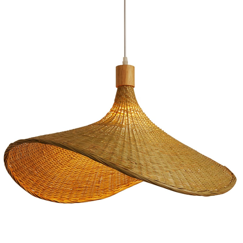 Handmake Bamboo Wicker Lamps for the Ceiling Vintage Hanging Lamp Rattan Dining Room Lighting Suspension Design  Pendant Light