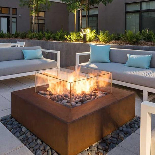 Decorative Corten Steel Garden Treasure Fire Pits