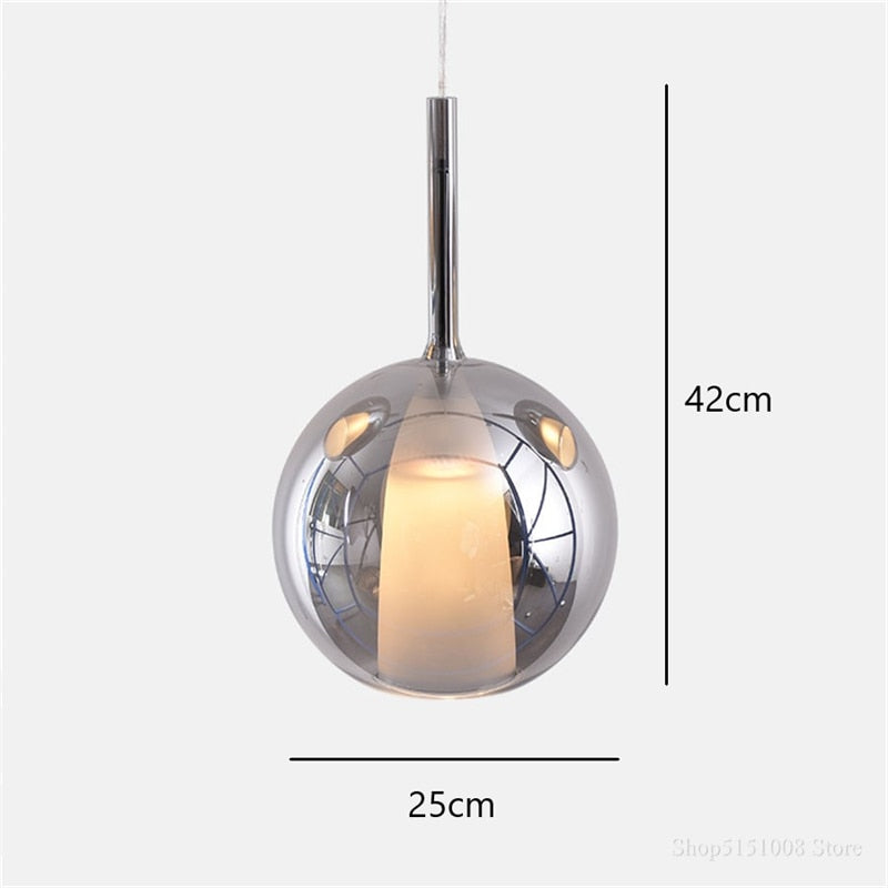 Nordic LED Glass Pendant Lights Indoor Lighting Modern Bar Bedroom Living Room Hanging Lamp Luminaire Home Decor Light Fixtures