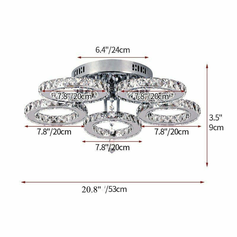 K9 Crystal Led Chandeliers Lighting Modern Plafon Lustre Luminaire Ceiling Lamps for Kitchen Home Decor Indoor Lighting Fixtures