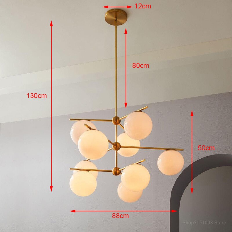 Modern LED Molecular Lamp Home Decor Chandelier Lighting Living Room Lustre Nordic Chandeliers for Kitchen Restaurant Lights