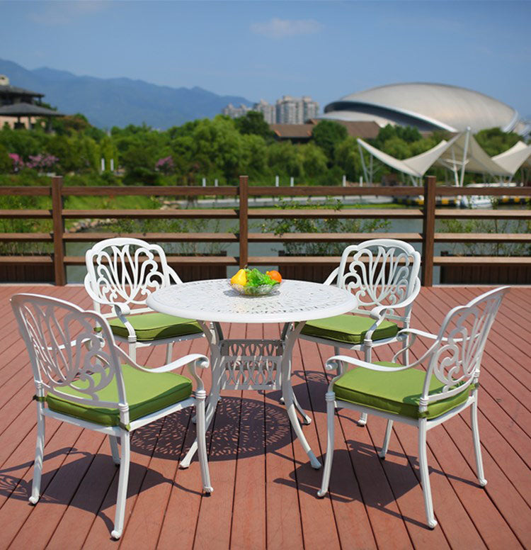 Outdoor Furniture Patio Sets Wrought Iron Aluminum Table and Chairs