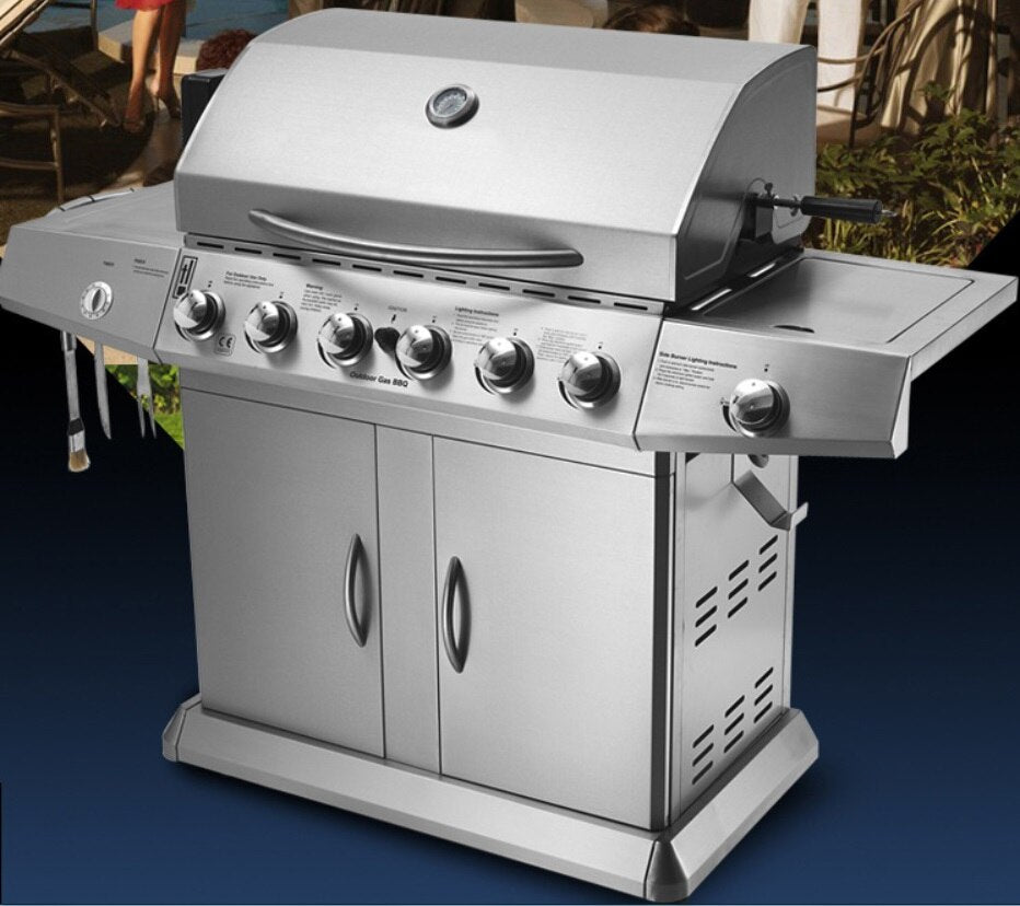 HIGH-END Configuration and Perfect Appearance Outdoor Gas Bbq Grill,six Burner+side Burner Gas Bbq Grill